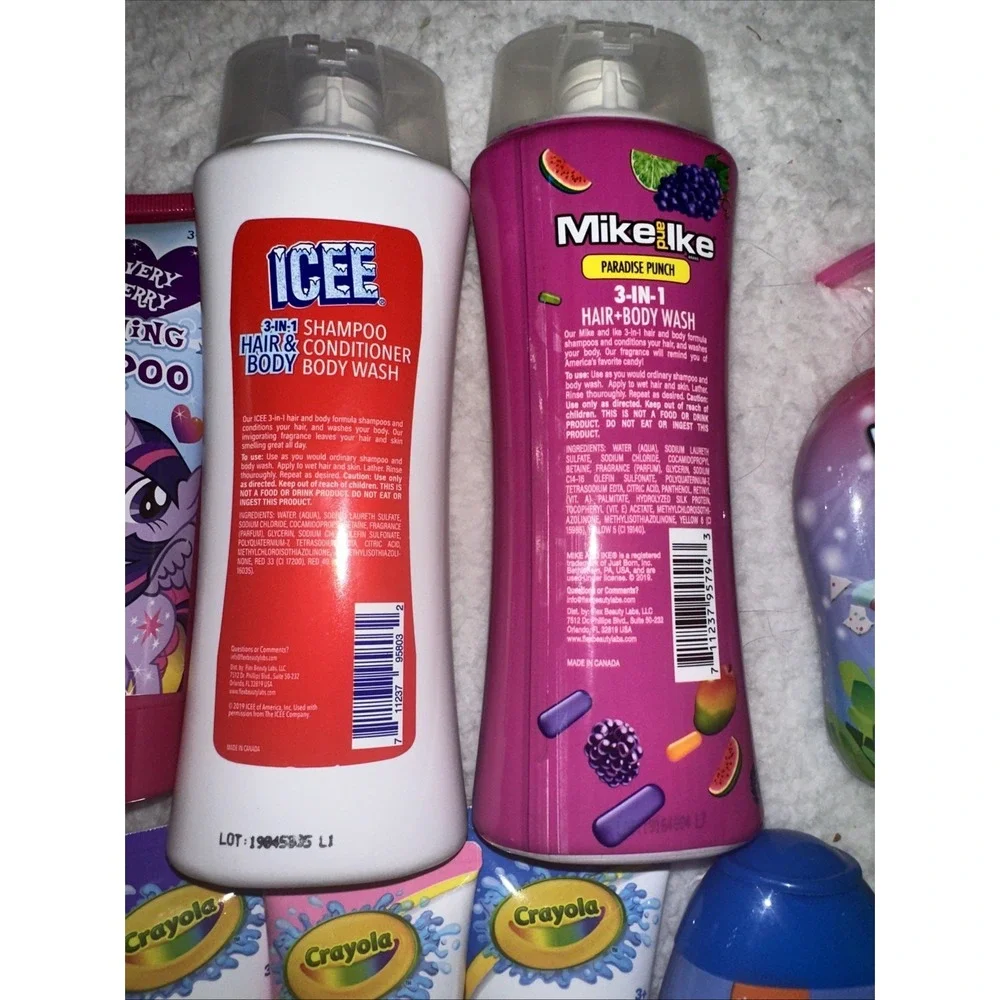 Kids Shampoo Conditioner Bath Bomb Lip Gloss Barbie toothbrush My Little Pony